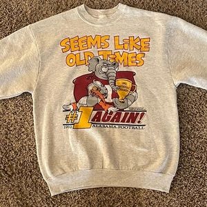 Vintage grey 1993 Sugar Bowl Alabama Crimson Tide VS Miami Hurricanes Sweatshirt